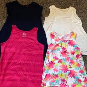 Bundle of Girls size 14 shirts.